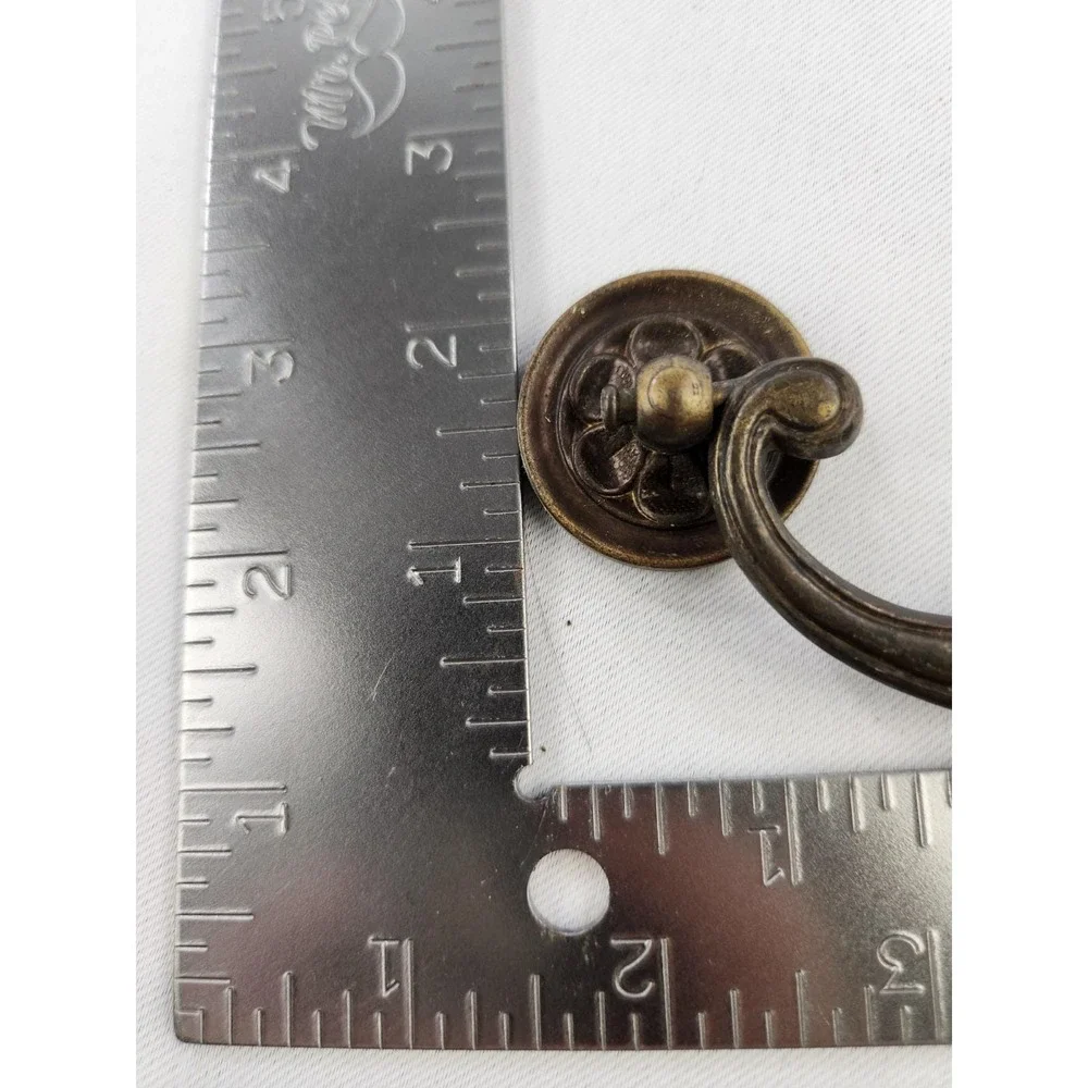 6 Vintage Keeler Brass Company KBC Drawer Pulls Handles 502 Drop Bail Drawer
